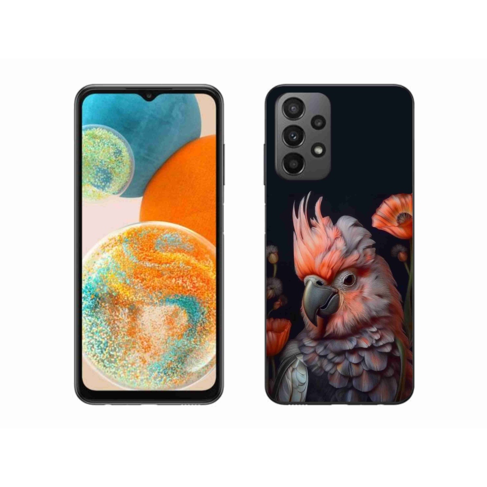 Gélový kryt mmCase na Samsung Galaxy A23 4G/5G - papagáj kakadu vo farbách