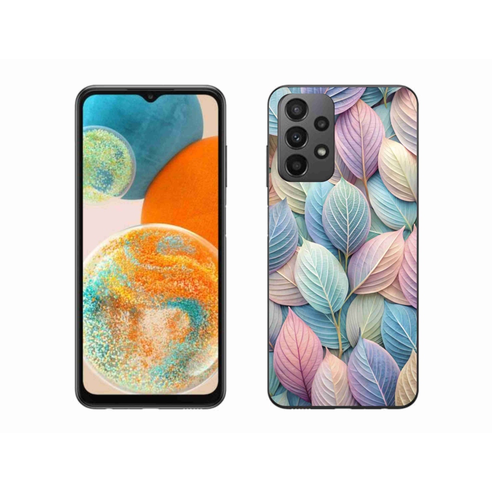 Gélový kryt mmCase na Samsung Galaxy A23 4G/5G - pastelové listy