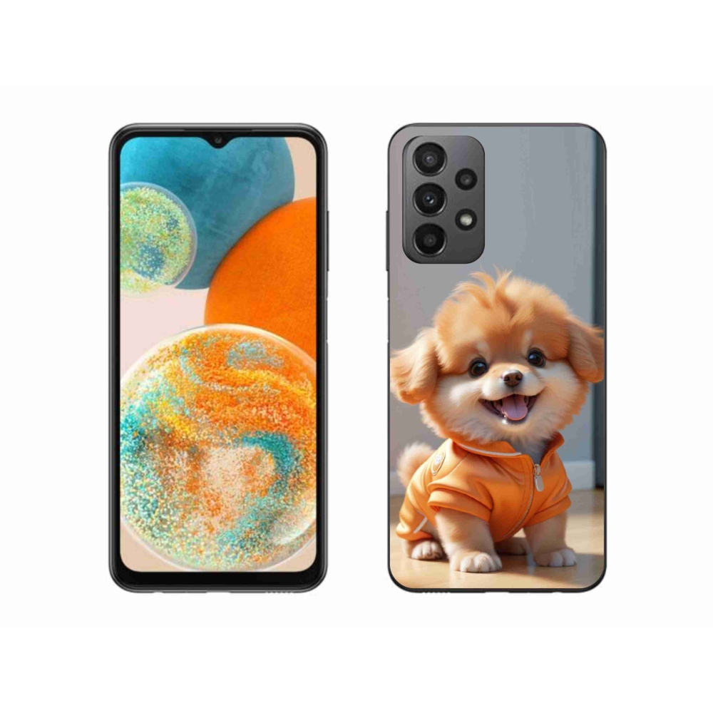 Gélový kryt mmCase na Samsung Galaxy A23 4G/5G - roztomilý pomeranian v mikine