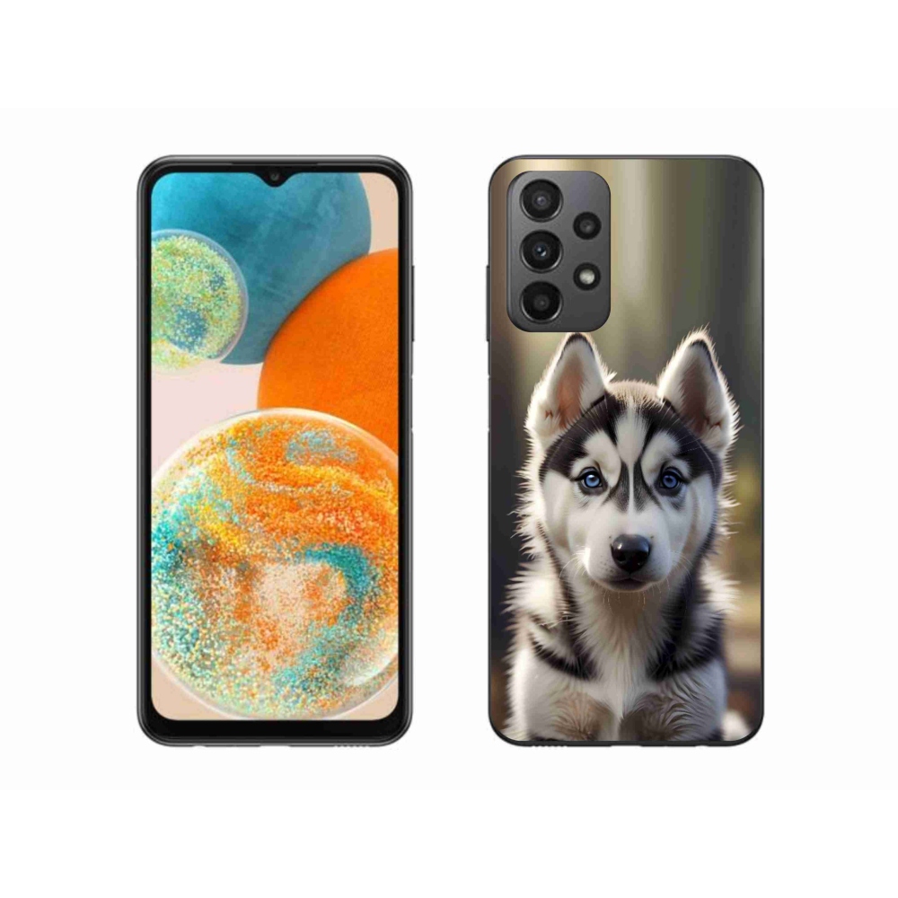 Gélový kryt mmCase na Samsung Galaxy A23 4G/5G - roztomilý sibírsky husky