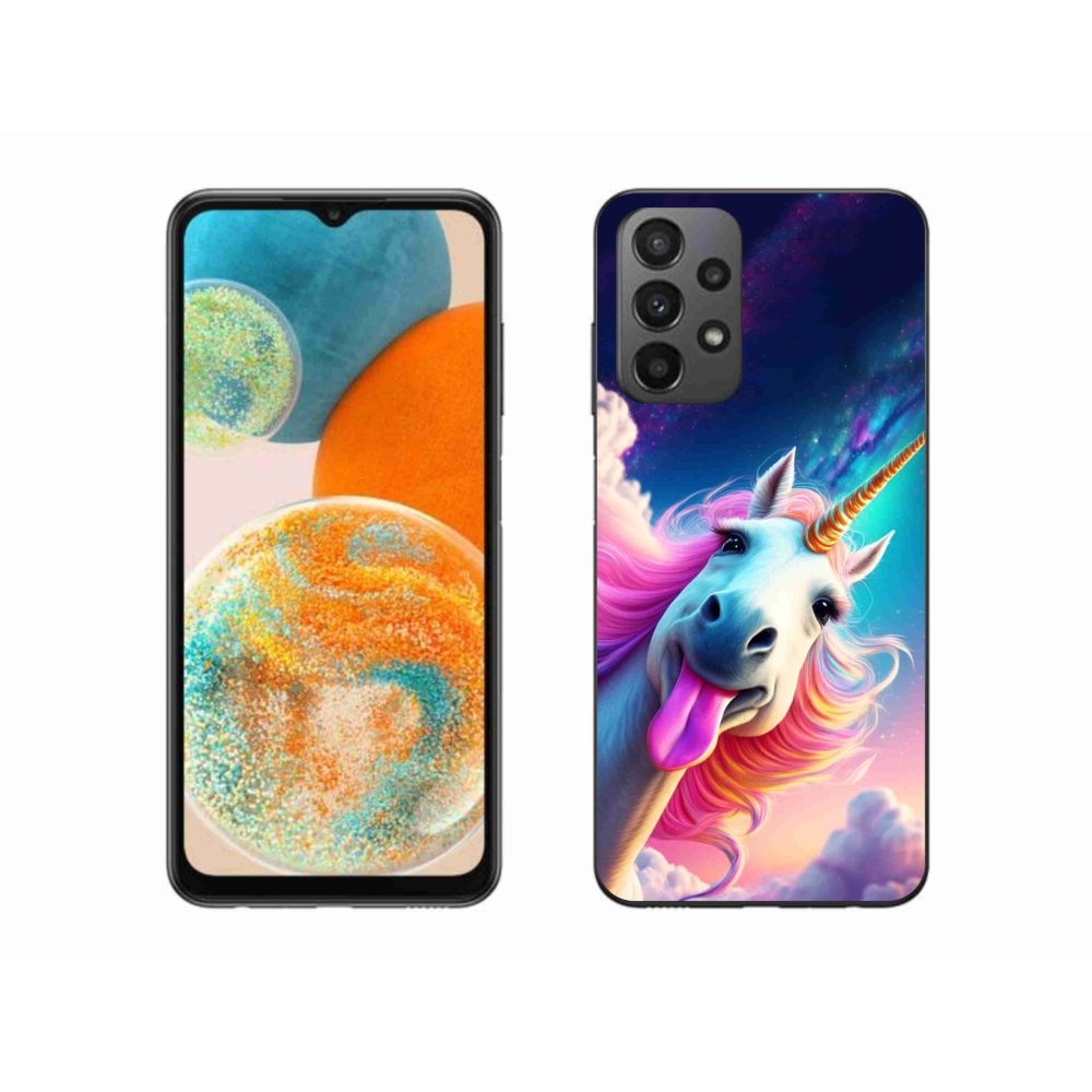 Gélový kryt mmCase na Samsung Galaxy A23 4G/5G - šialený jednorožec