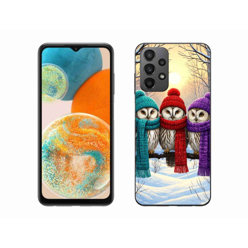 Gélový kryt mmCase na Samsung Galaxy A23 4G/5G - soví priatelia