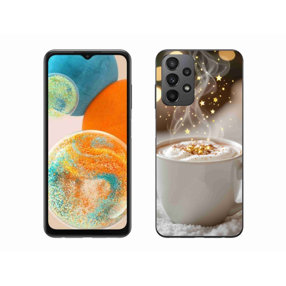 Gélový kryt mmCase na Samsung Galaxy A23 4G/5G - vianočný horúci nápoj