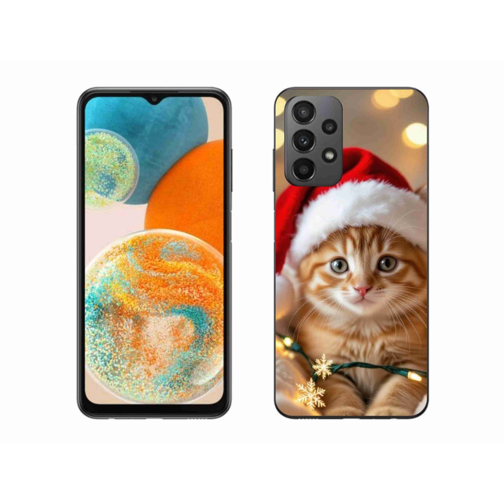Gélový kryt mmCase na Samsung Galaxy A23 4G/5G - vianočné mačiatko