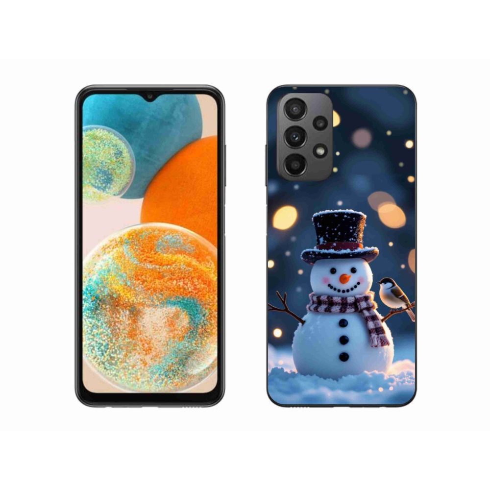 Gélový kryt mmCase na Samsung Galaxy A23 4G/5G - vianočný snehuliak