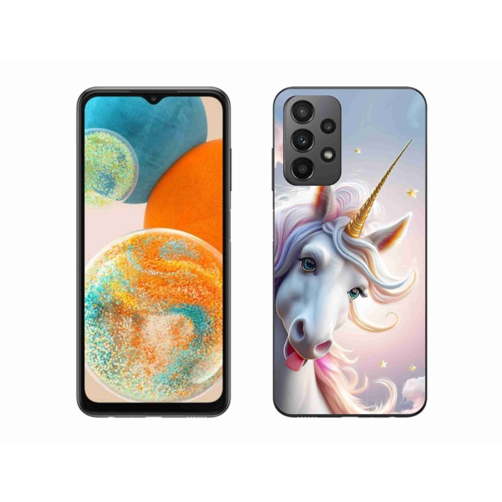 Gélový kryt mmCase na Samsung Galaxy A23 4G/5G - veselý jednorožec