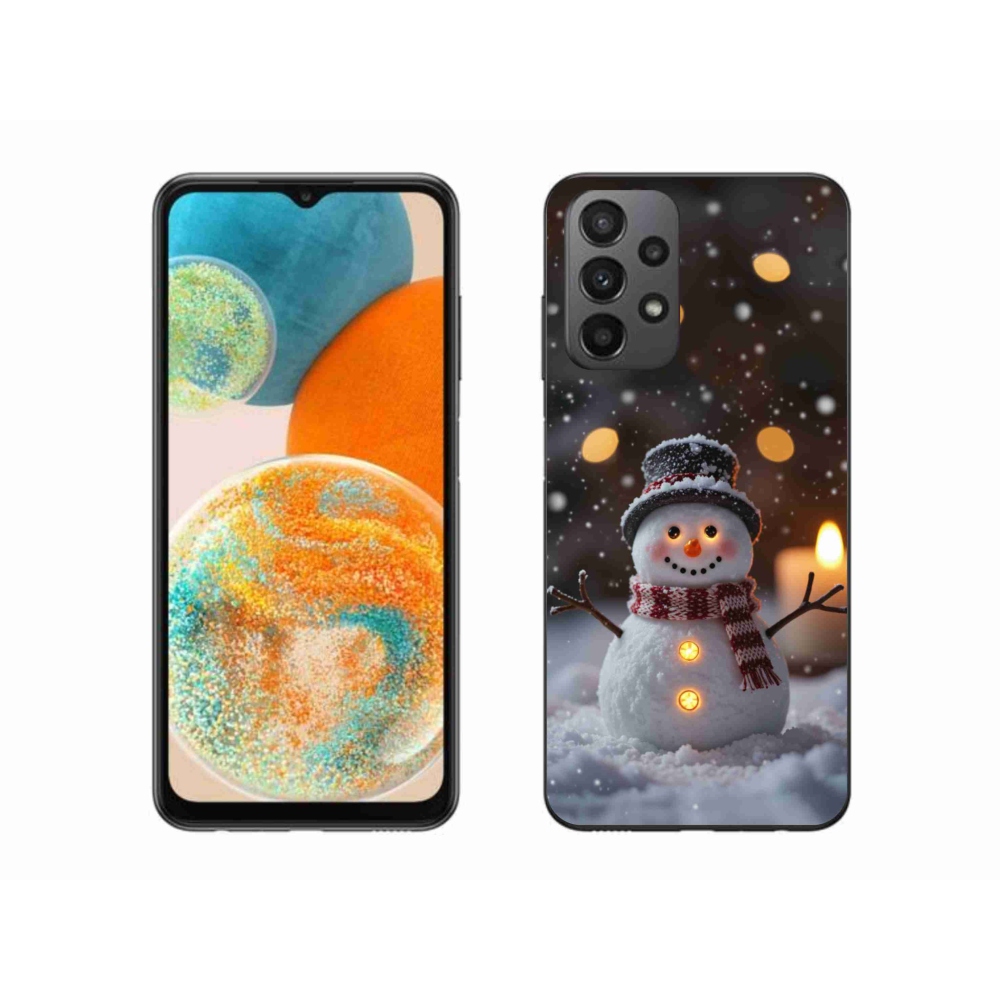 Gélový kryt mmCase na Samsung Galaxy A23 4G/5G - veselý snehuliak