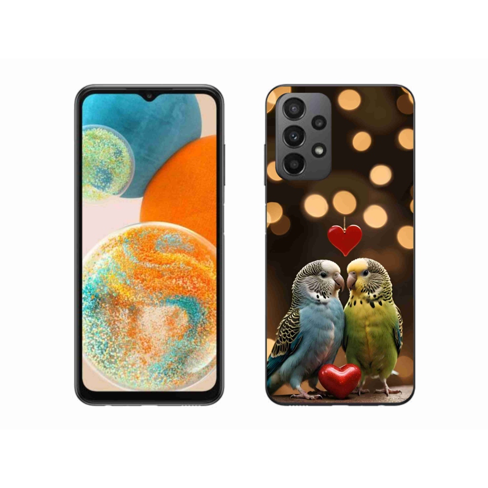 Gélový kryt mmCase na Samsung Galaxy A23 4G/5G - zamilovaní papagáje