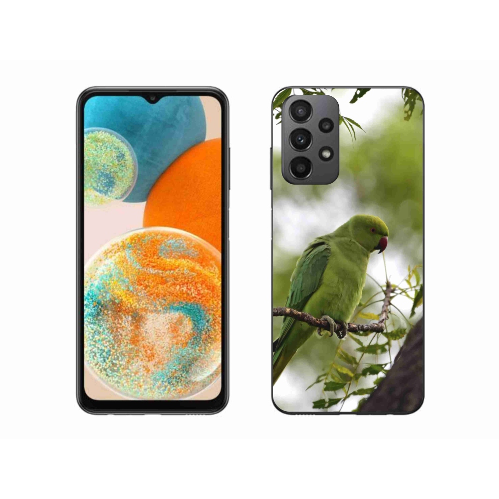 Gélový kryt mmCase na Samsung Galaxy A23 4G/5G - zelený papagáj