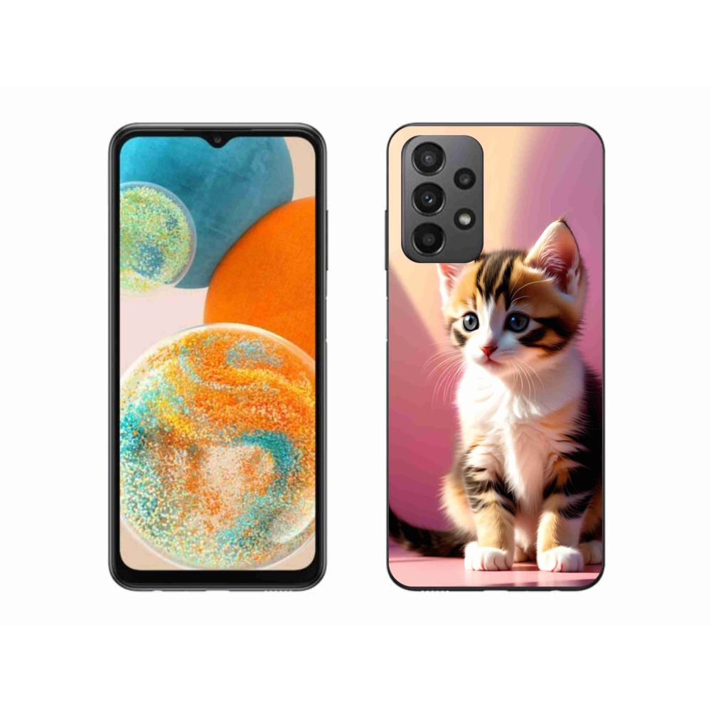 Gélový kryt mmCase na Samsung Galaxy A23 4G/5G - zvedavé mačiatko 2