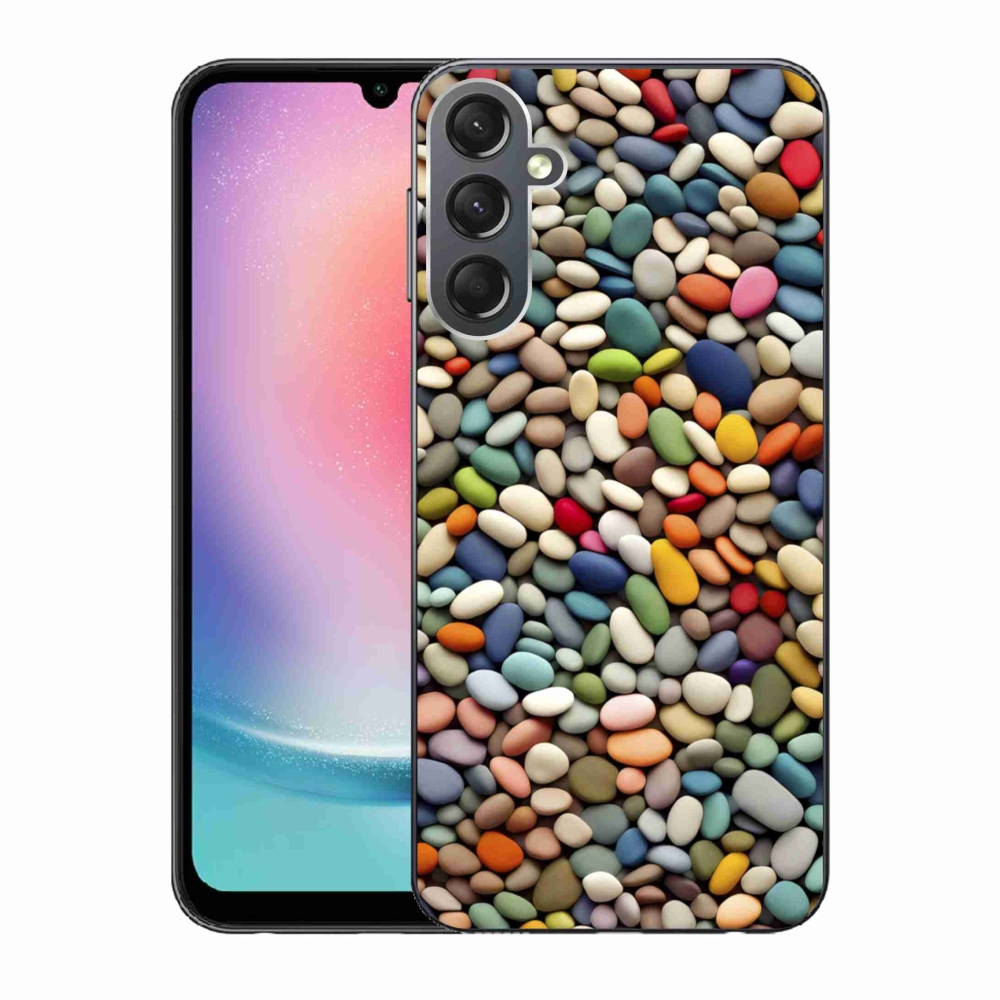 Gélový kryt mmCase na Samsung Galaxy A24 - farebné kamienky 2