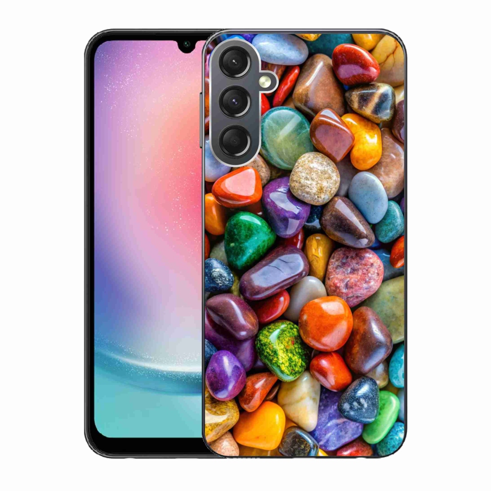 Gélový kryt mmCase na Samsung Galaxy A24 - farebné kamienky