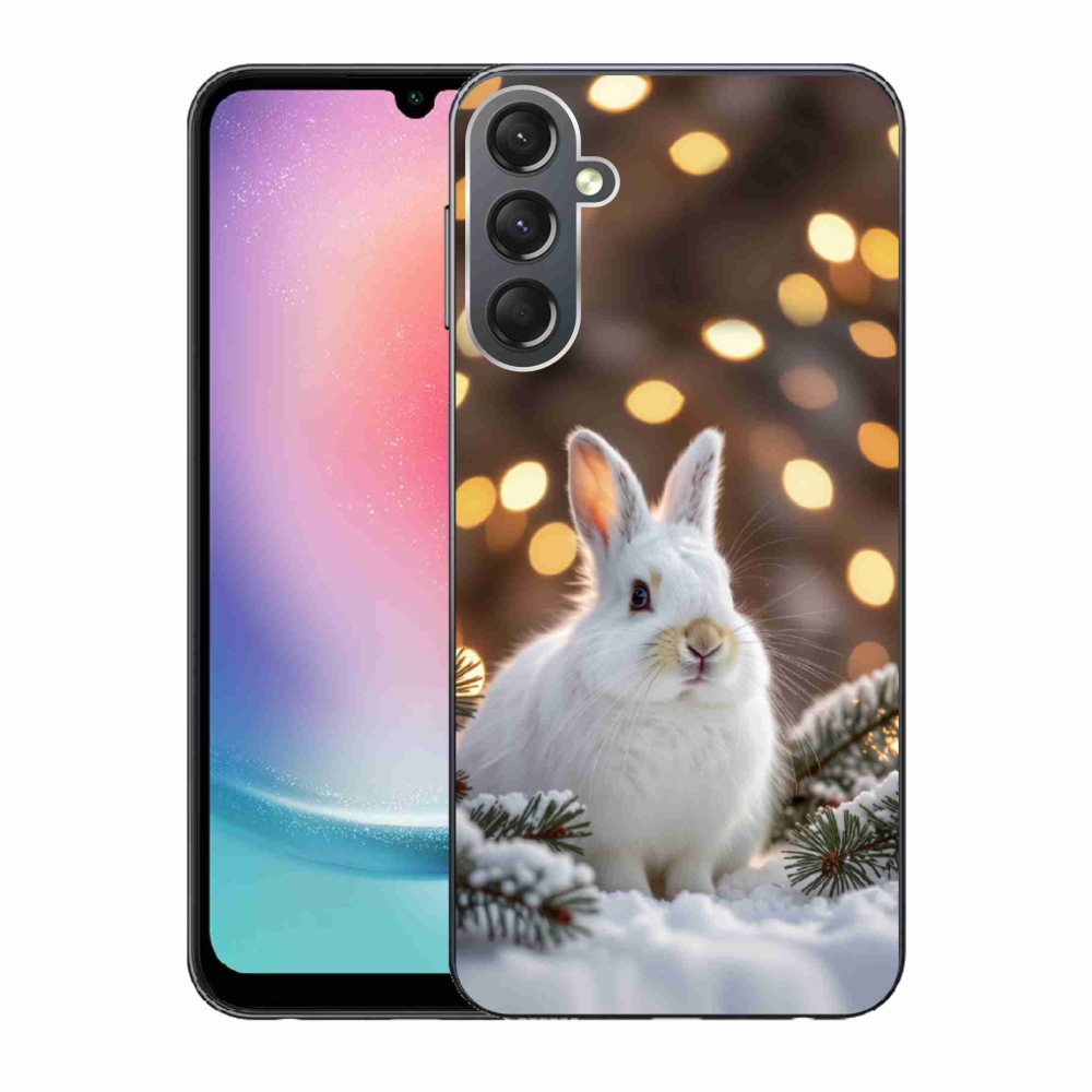 Gélový kryt mmCase na Samsung Galaxy A24 - biely zajac