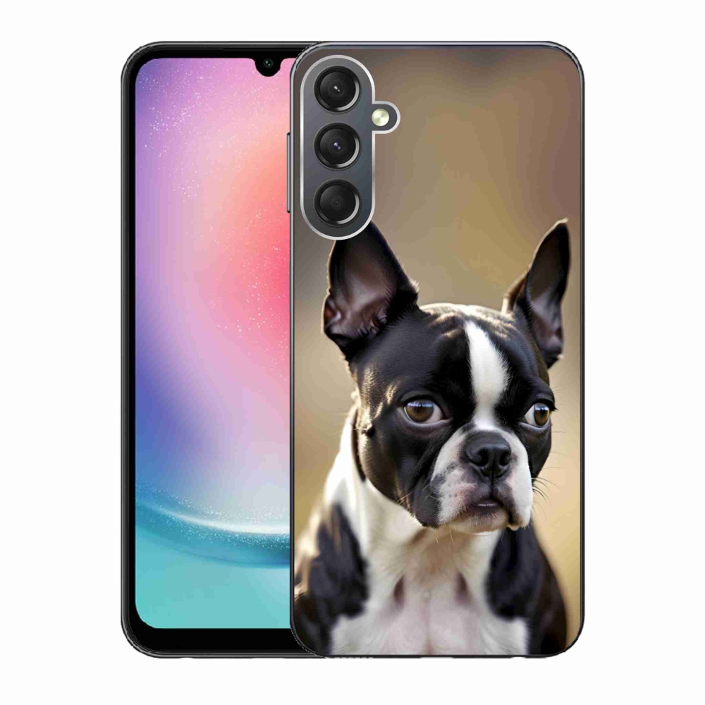 Gélový kryt mmCase na Samsung Galaxy A24 - bostonský teriér