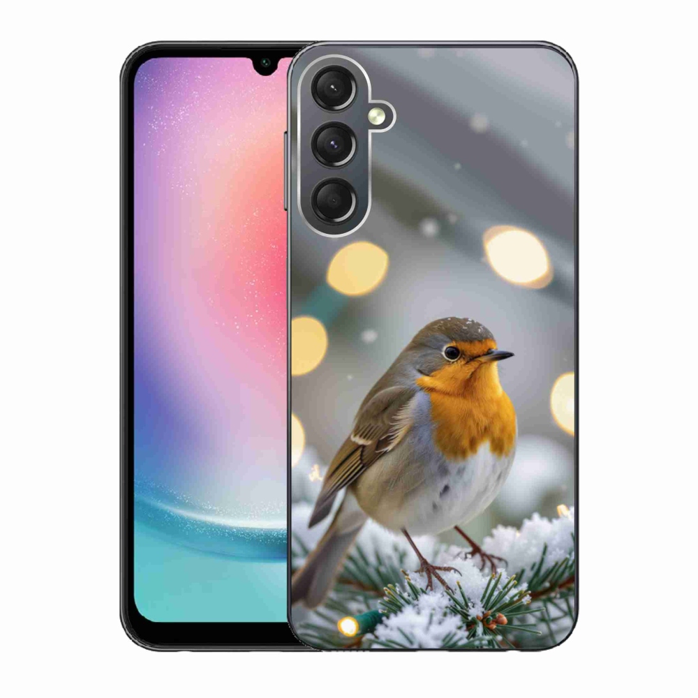 Gélový kryt mmCase na Samsung Galaxy A24 - červienka v zime