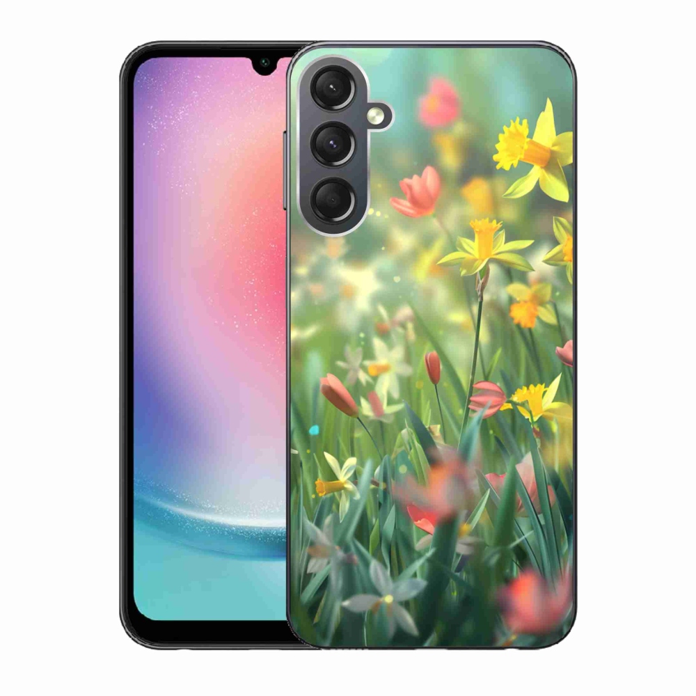 Gélový kryt mmCase na Samsung Galaxy A24 - jarné kvety