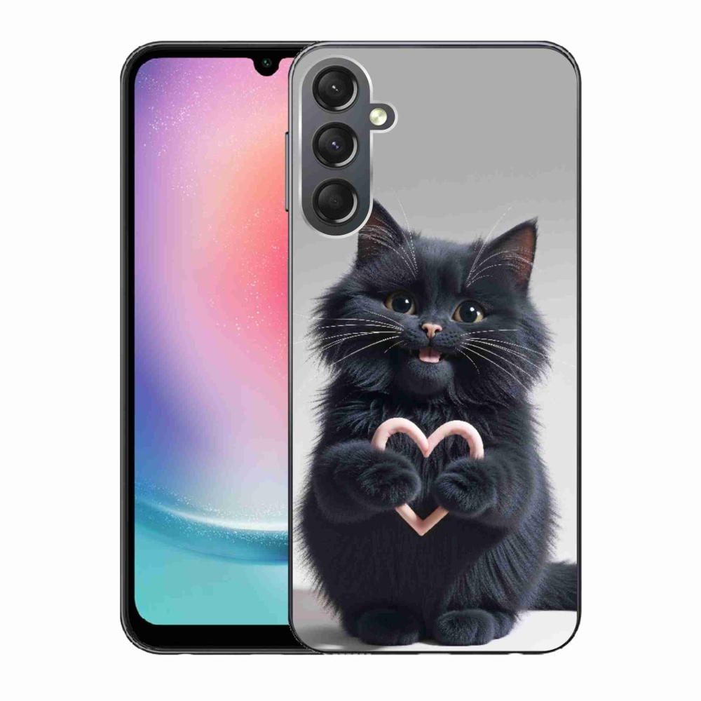 Gélový kryt mmCase na Samsung Galaxy A24 - mačacia láska 3