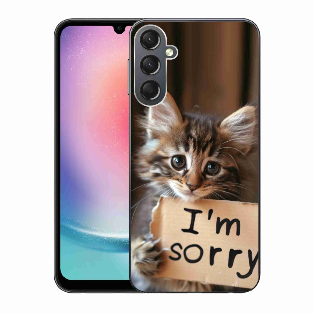 Gélový kryt mmCase na Samsung Galaxy A24 - mačacie ospravedlnenie