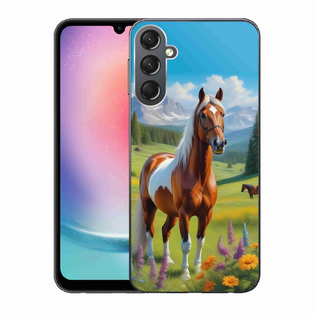 Gélový kryt mmCase na Samsung Galaxy A24 - kôň na lúke