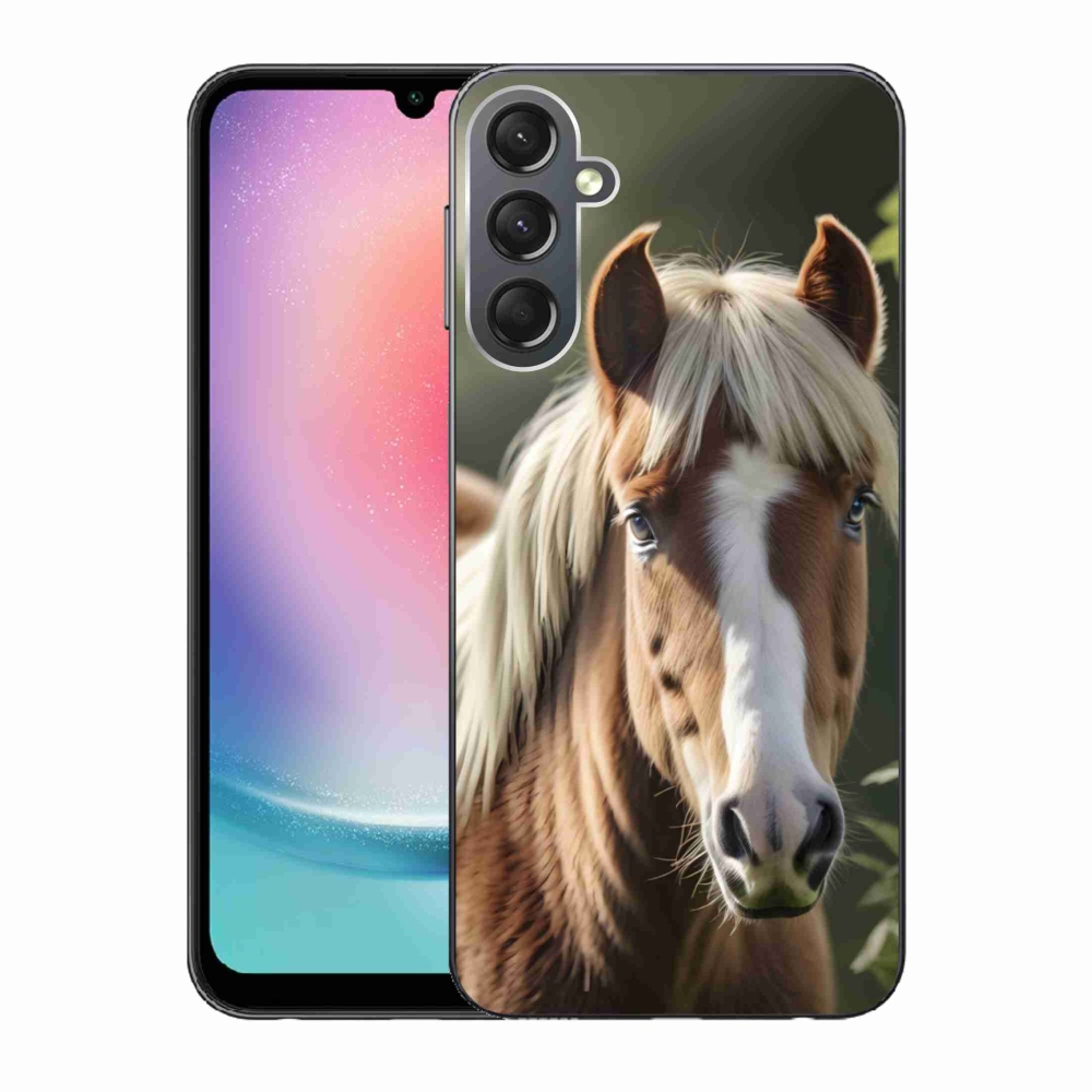 Gélový kryt mmCase na Samsung Galaxy A24 - kôň so svetlou hrivou