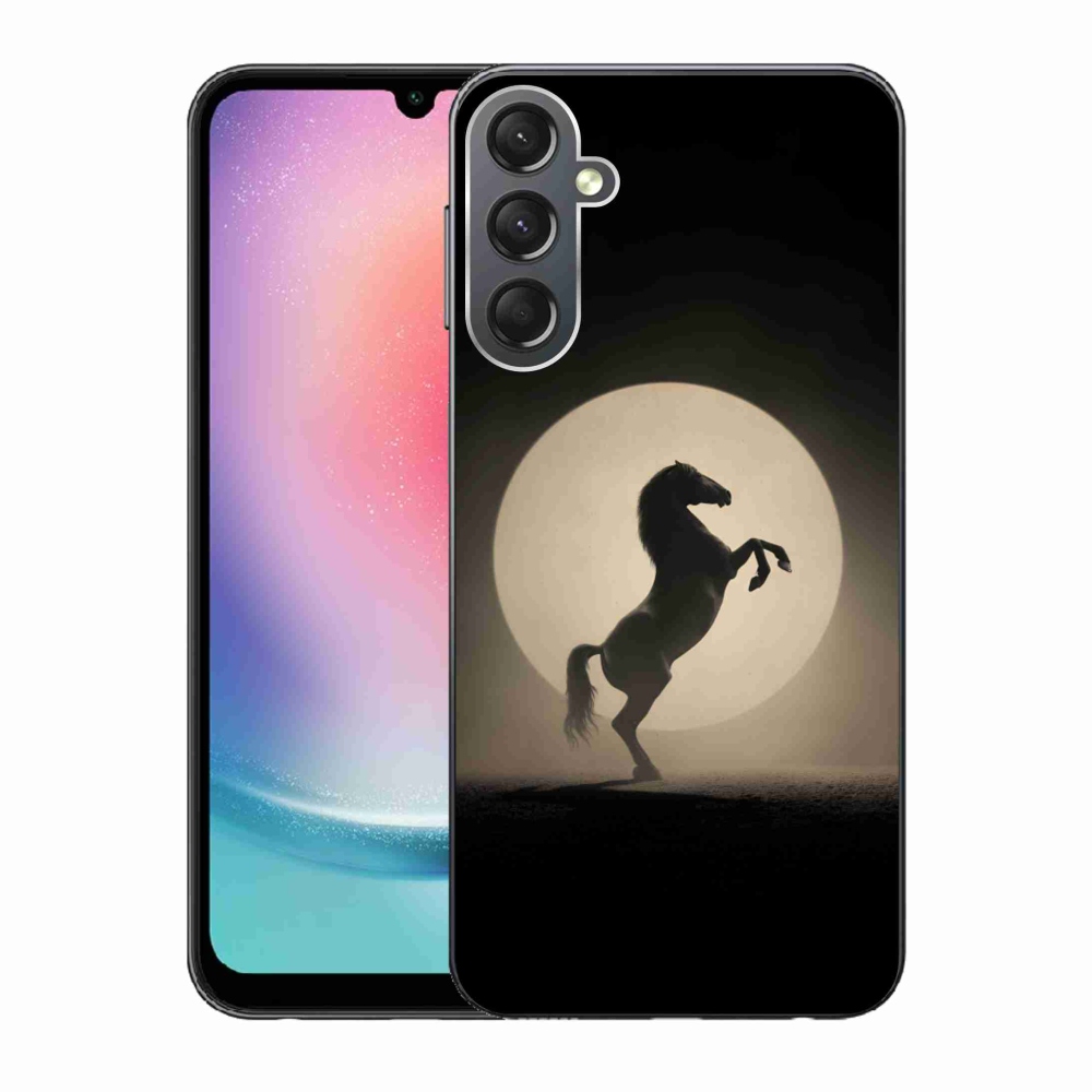 Gélový kryt mmCase na Samsung Galaxy A24 - kôň v siluete
