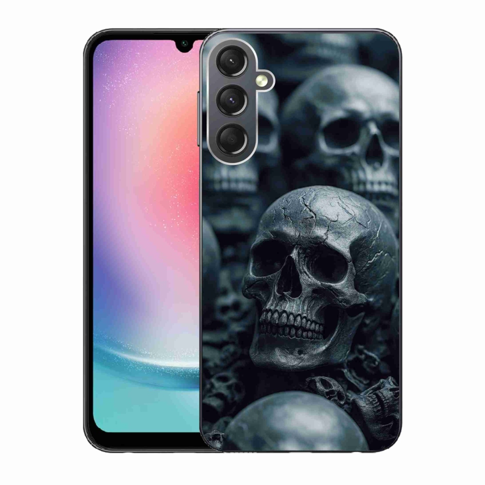 Gélový kryt mmCase na Samsung Galaxy A24 - lebka 2