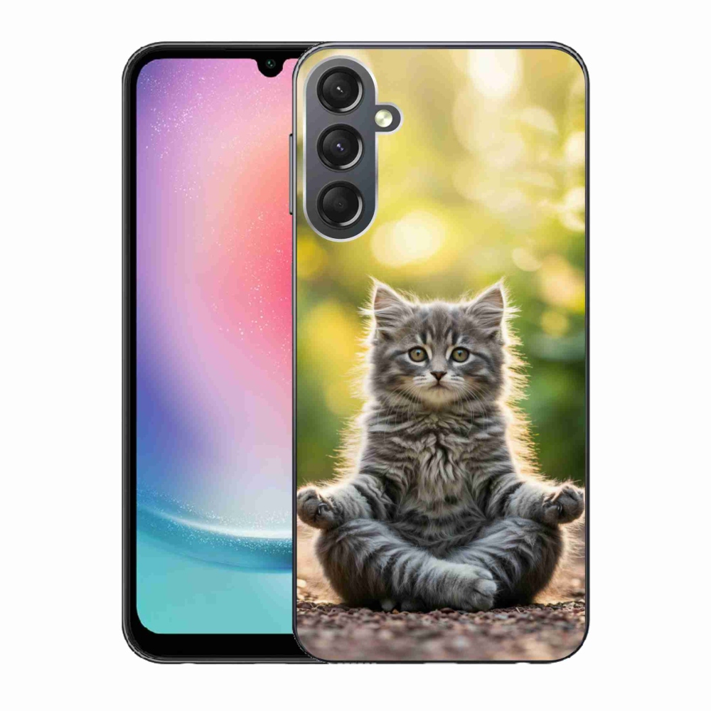 Gélový kryt mmCase na Samsung Galaxy A24 - meditujúce mačiatko