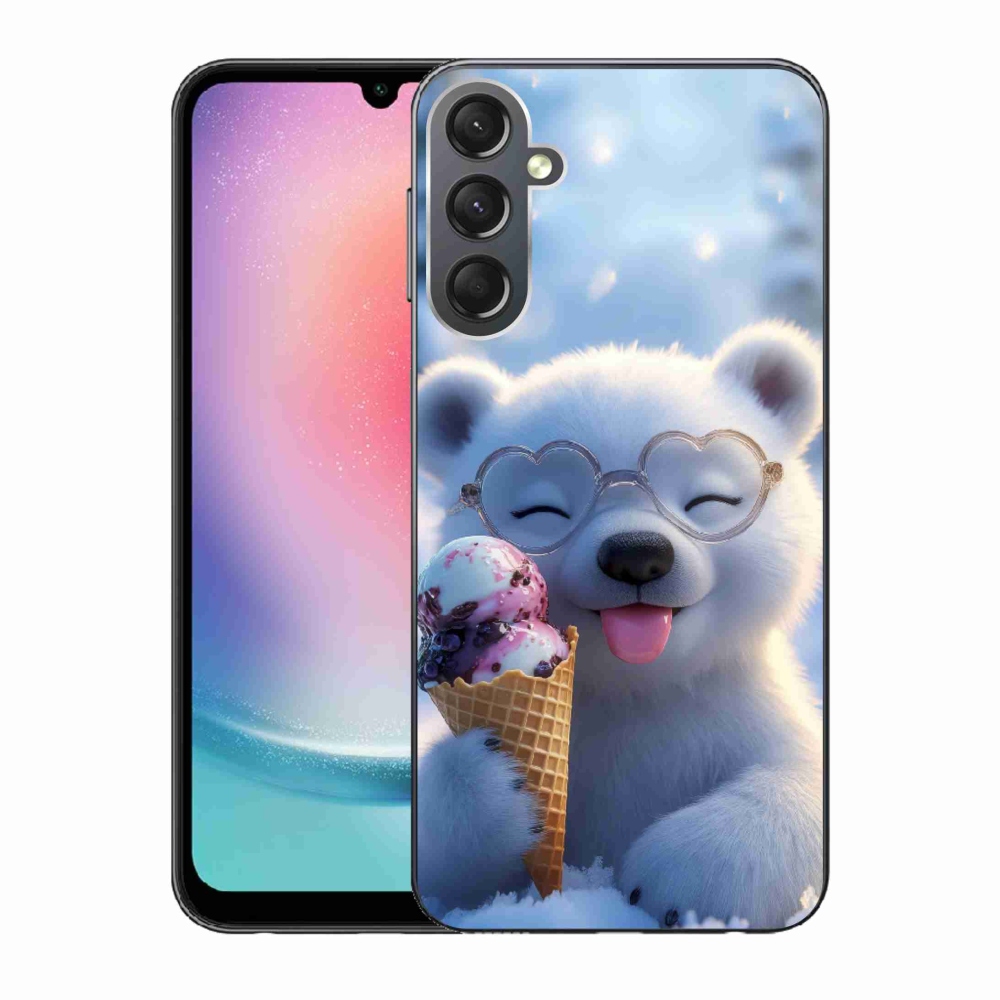 Gélový kryt mmCase na Samsung Galaxy A24 - medvedík so zmrzlinou