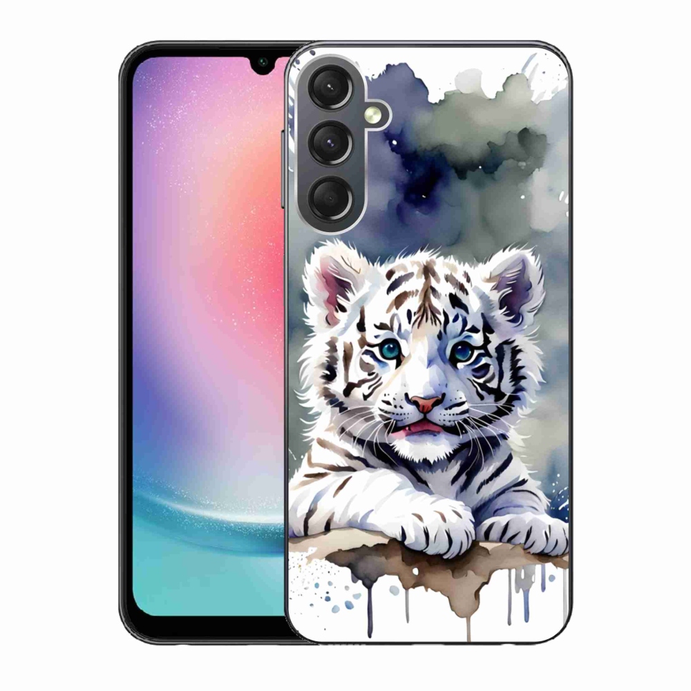 Gélový kryt mmCase na Samsung Galaxy A24 - mláďa bieleho tigra