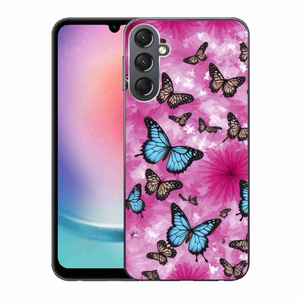 Gélový kryt mmCase na Samsung Galaxy A24 - motýlia záhrada