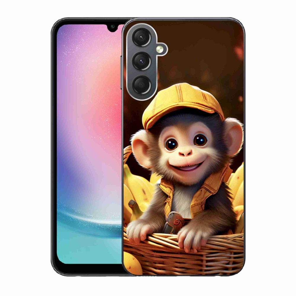 Gélový kryt mmCase na Samsung Galaxy A24 - opice v košíku