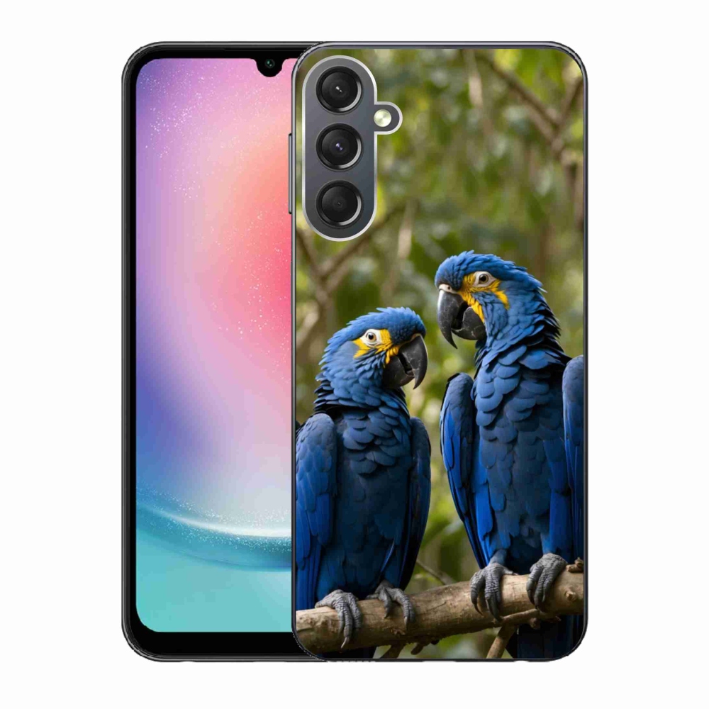 Gélový kryt mmCase na Samsung Galaxy A24 - papagájové duo