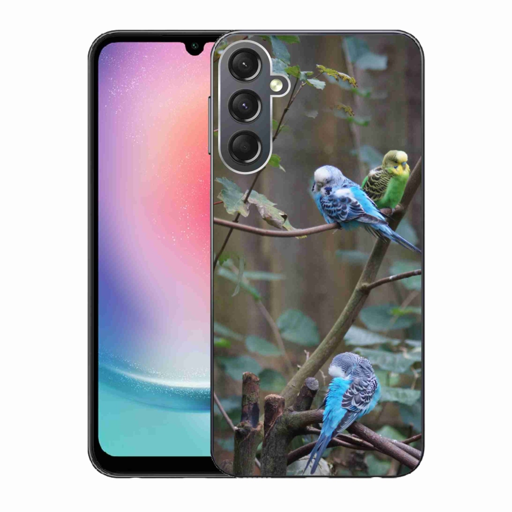 Gélový kryt mmCase na Samsung Galaxy A24 - papagáje na vetve