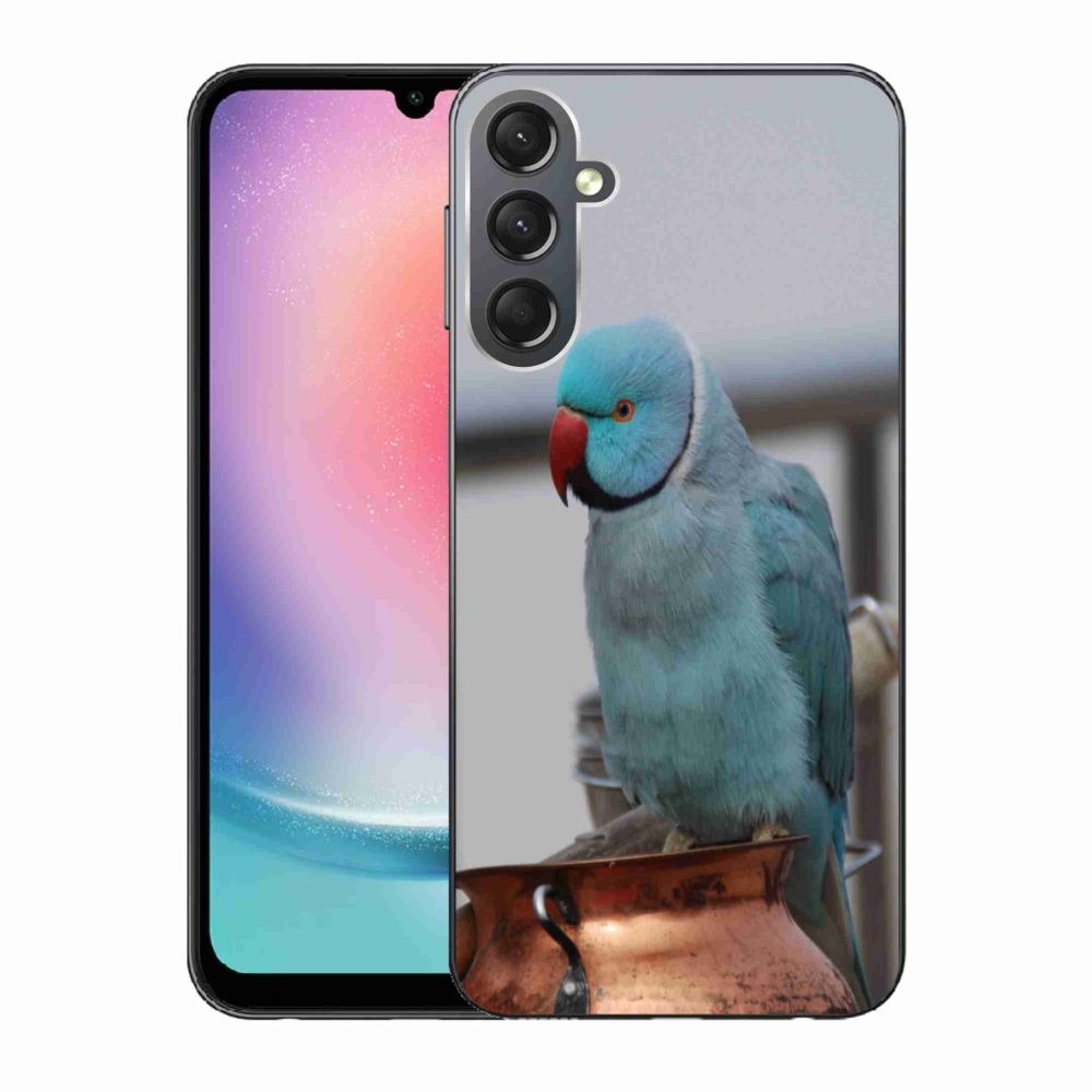 Gélový kryt mmCase na Samsung Galaxy A24 - papagáj alexander modrý