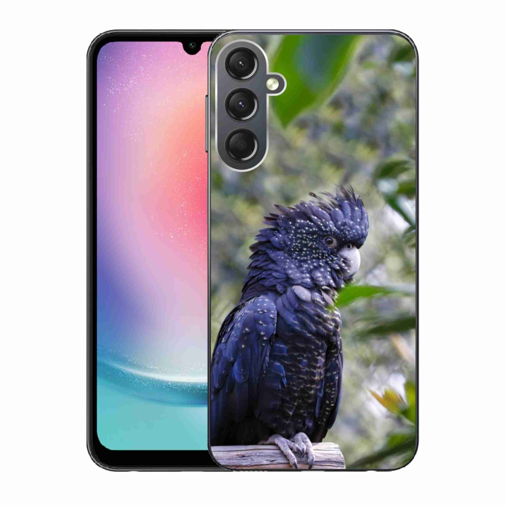 Gélový kryt mmCase na Samsung Galaxy A24 - papagáj kakadu čierny