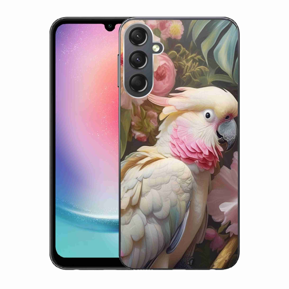Gélový kryt mmCase na Samsung Galaxy A24 - papagáj kakadu ružový 2