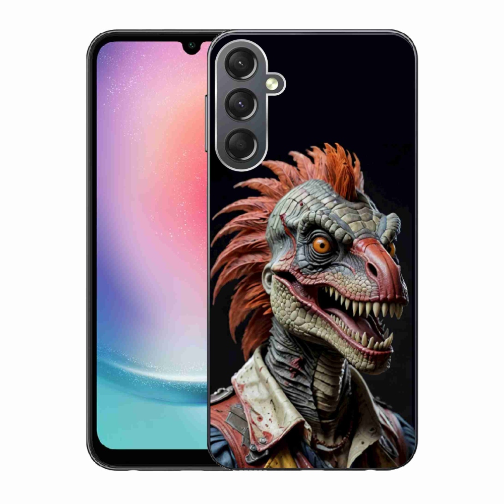 Gélový kryt mmCase na Samsung Galaxy A24 - punk dinosaurus