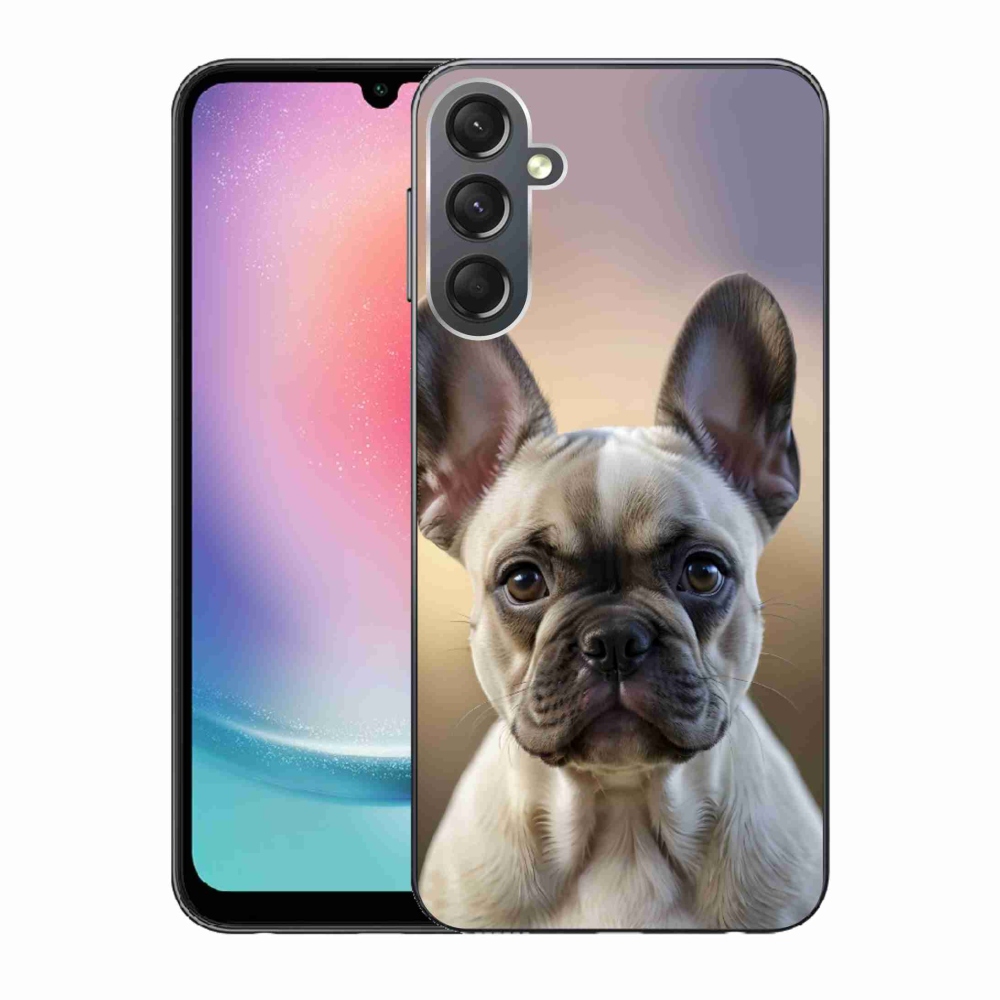 Gélový kryt mmCase na Samsung Galaxy A24 - roztomilý francúzsky buldoček