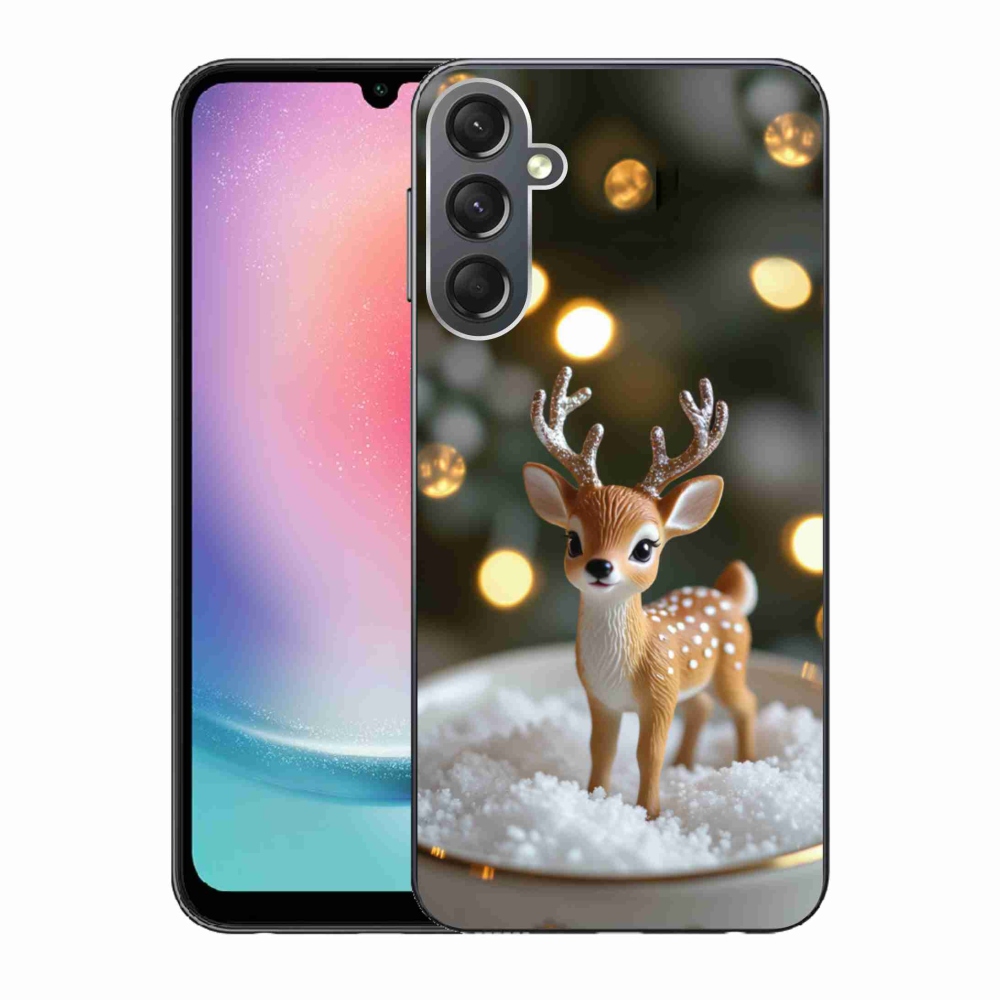 Gélový kryt mmCase na Samsung Galaxy A24 - roztomilý vianočný jeleň