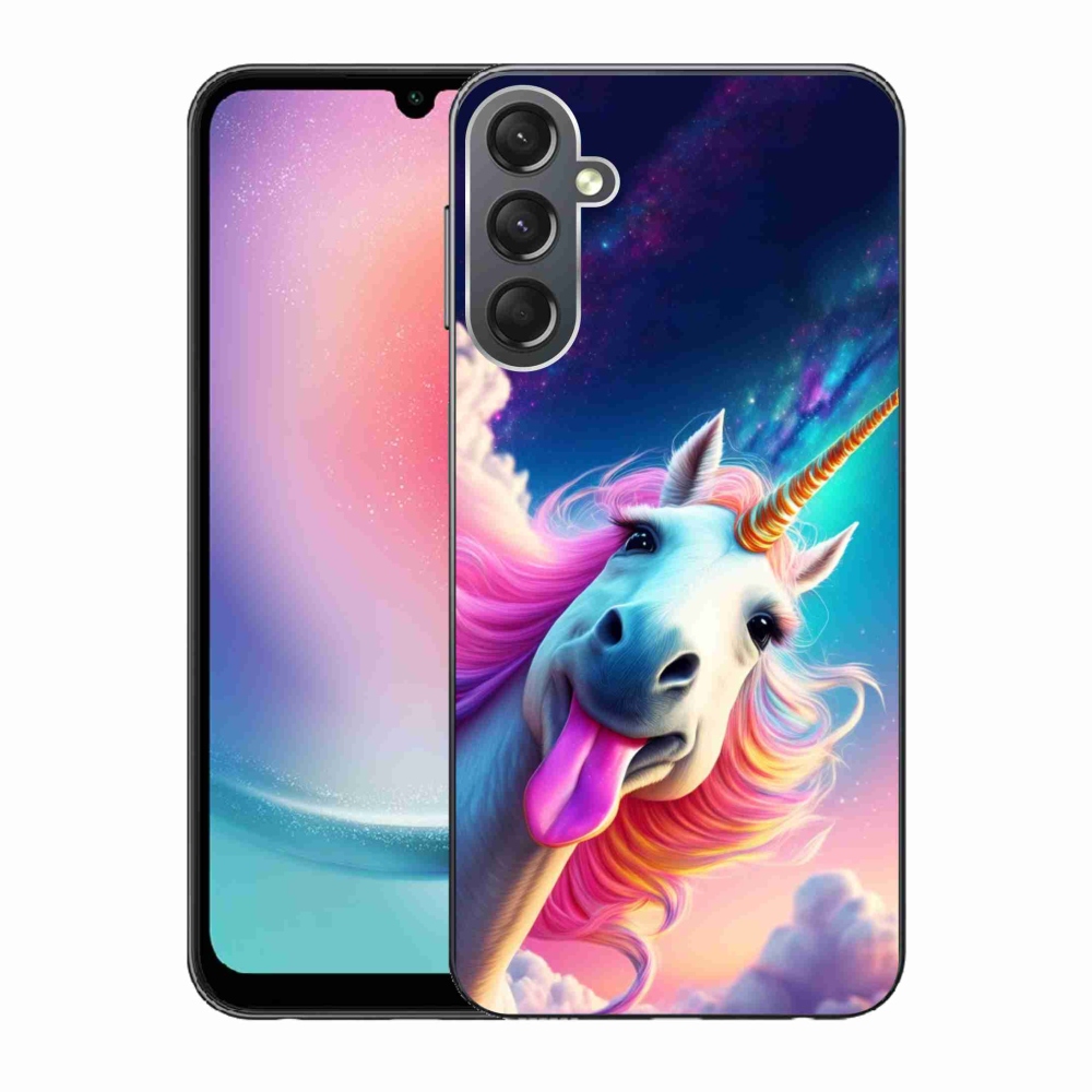 Gélový kryt mmCase na Samsung Galaxy A24 - šialený jednorožec