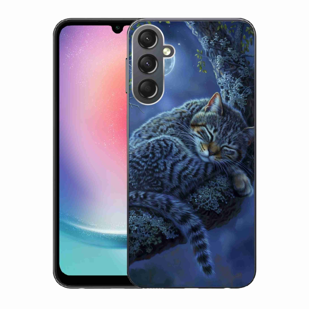 Gélový kryt mmCase na Samsung Galaxy A24 - spiaca mačka