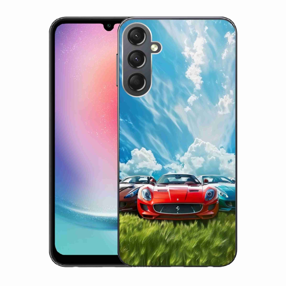 Gélový kryt mmCase na Samsung Galaxy A24 - športové vozidlá