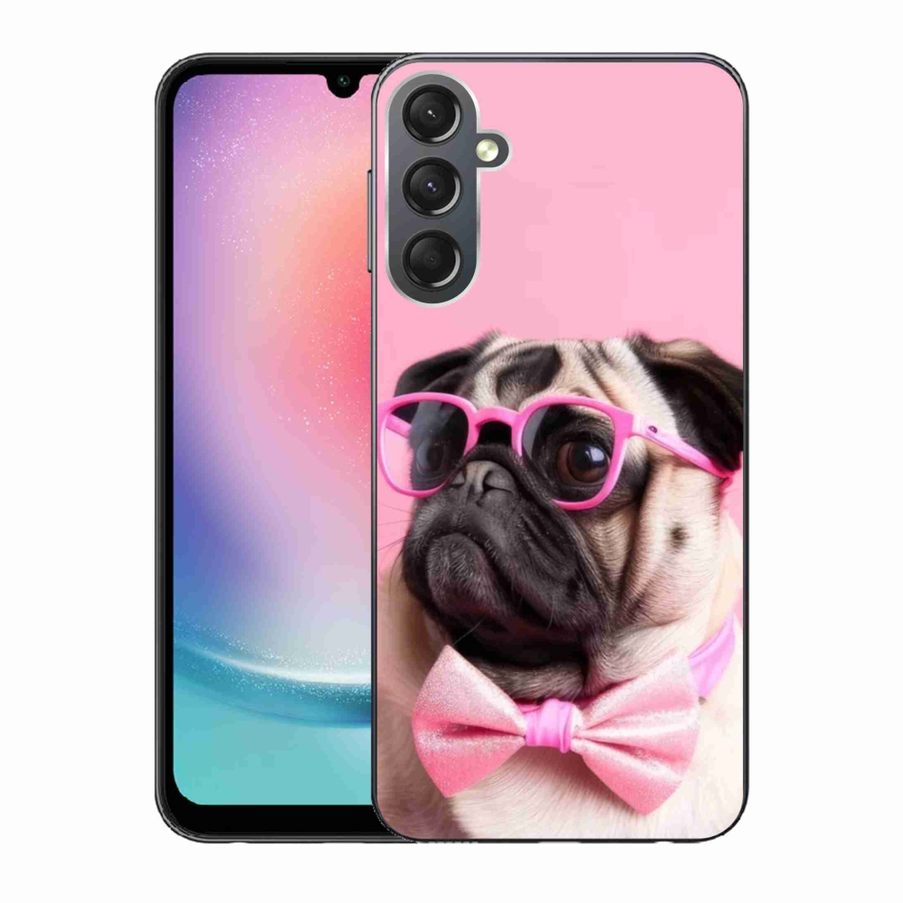 Gélový kryt mmCase na Samsung Galaxy A24 - štýlový mops