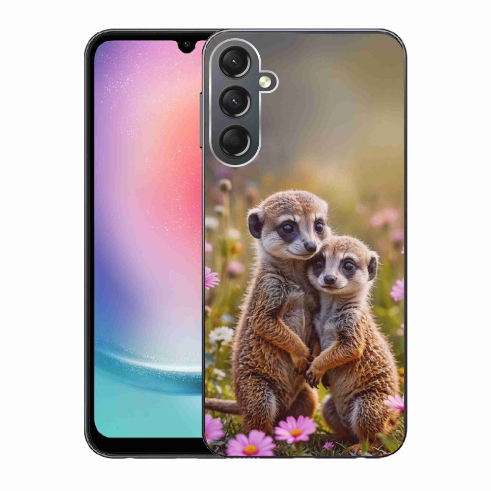 Gélový kryt mmCase na Samsung Galaxy A24 - surikatí duo