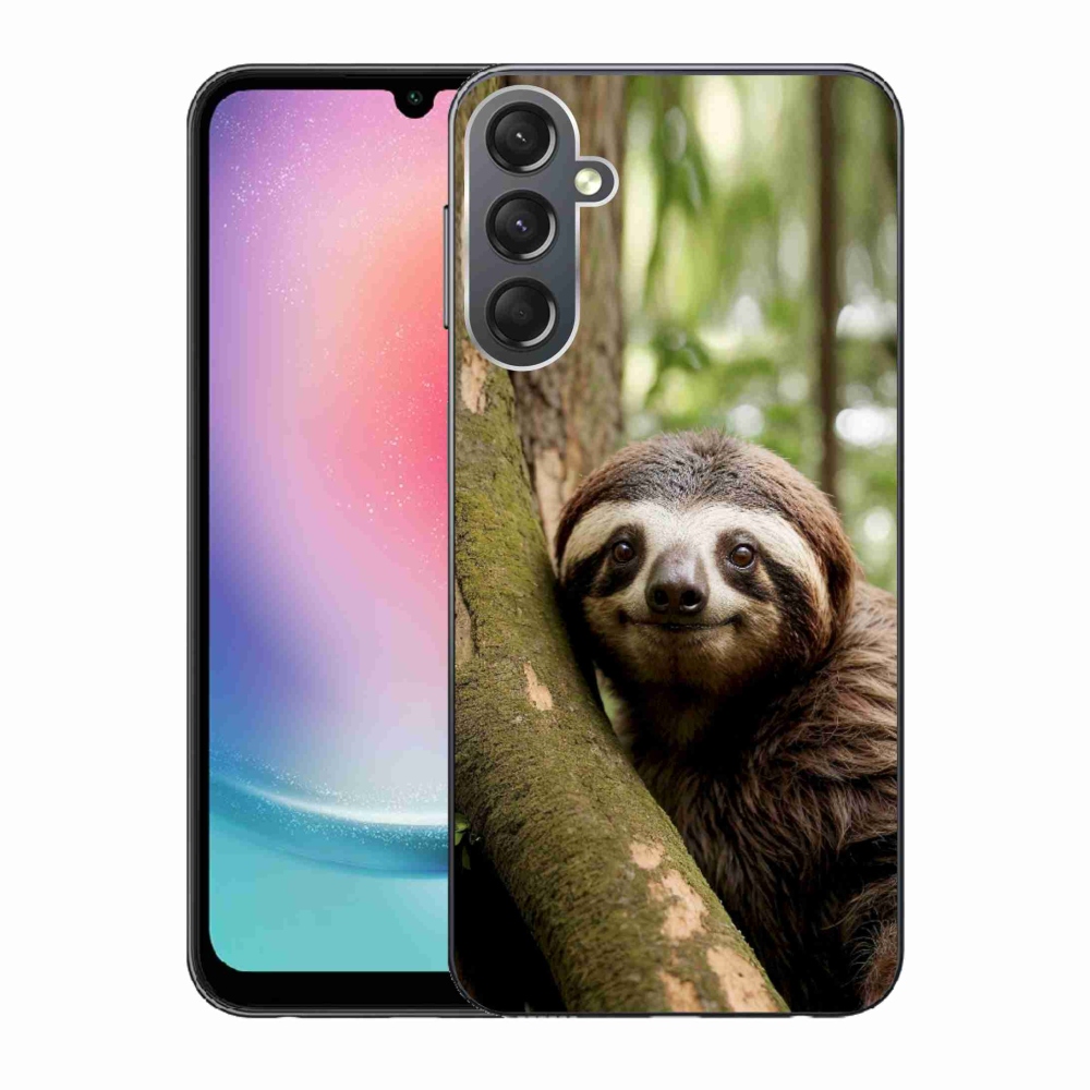 Gélový kryt mmCase na Samsung Galaxy A24 - usmievavý leňochod