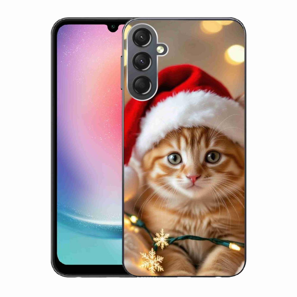 Gélový kryt mmCase na Samsung Galaxy A24 - vianočné mačiatko