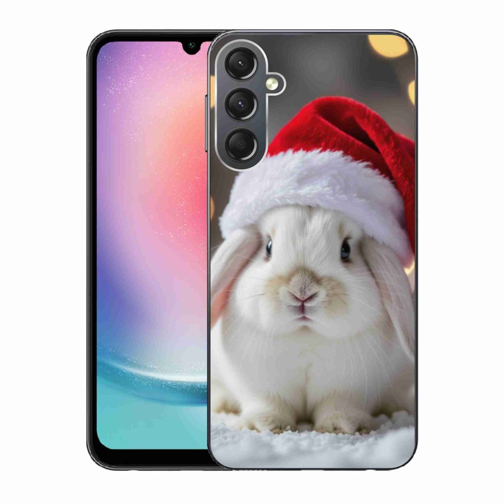 Gélový kryt mmCase na Samsung Galaxy A24 - vianočný králik