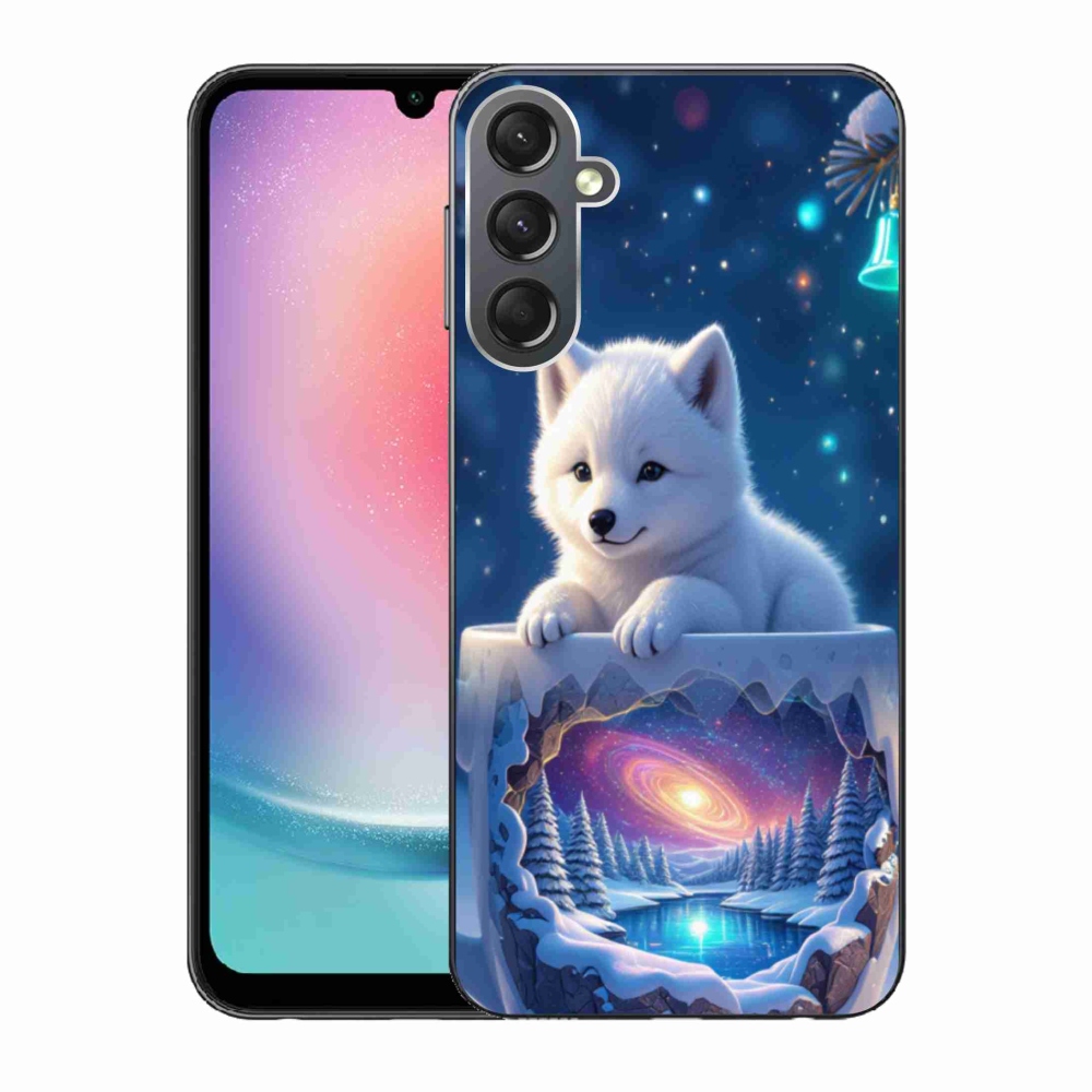 Gélový kryt mmCase na Samsung Galaxy A24 - vianočné šteňa