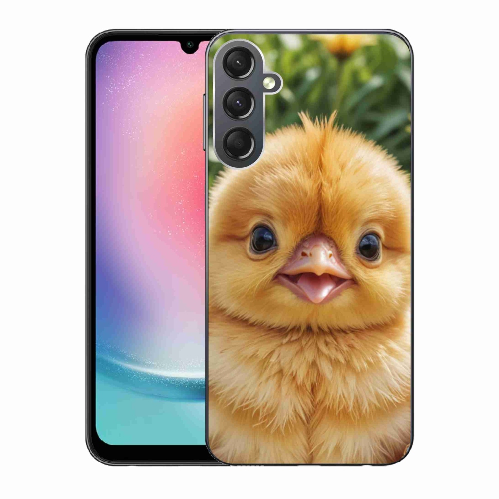 Gélový kryt mmCase na Samsung Galaxy A24 - veselé kuriatko
