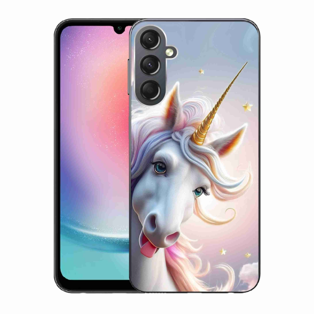 Gélový kryt mmCase na Samsung Galaxy A24 - veselý jednorožec